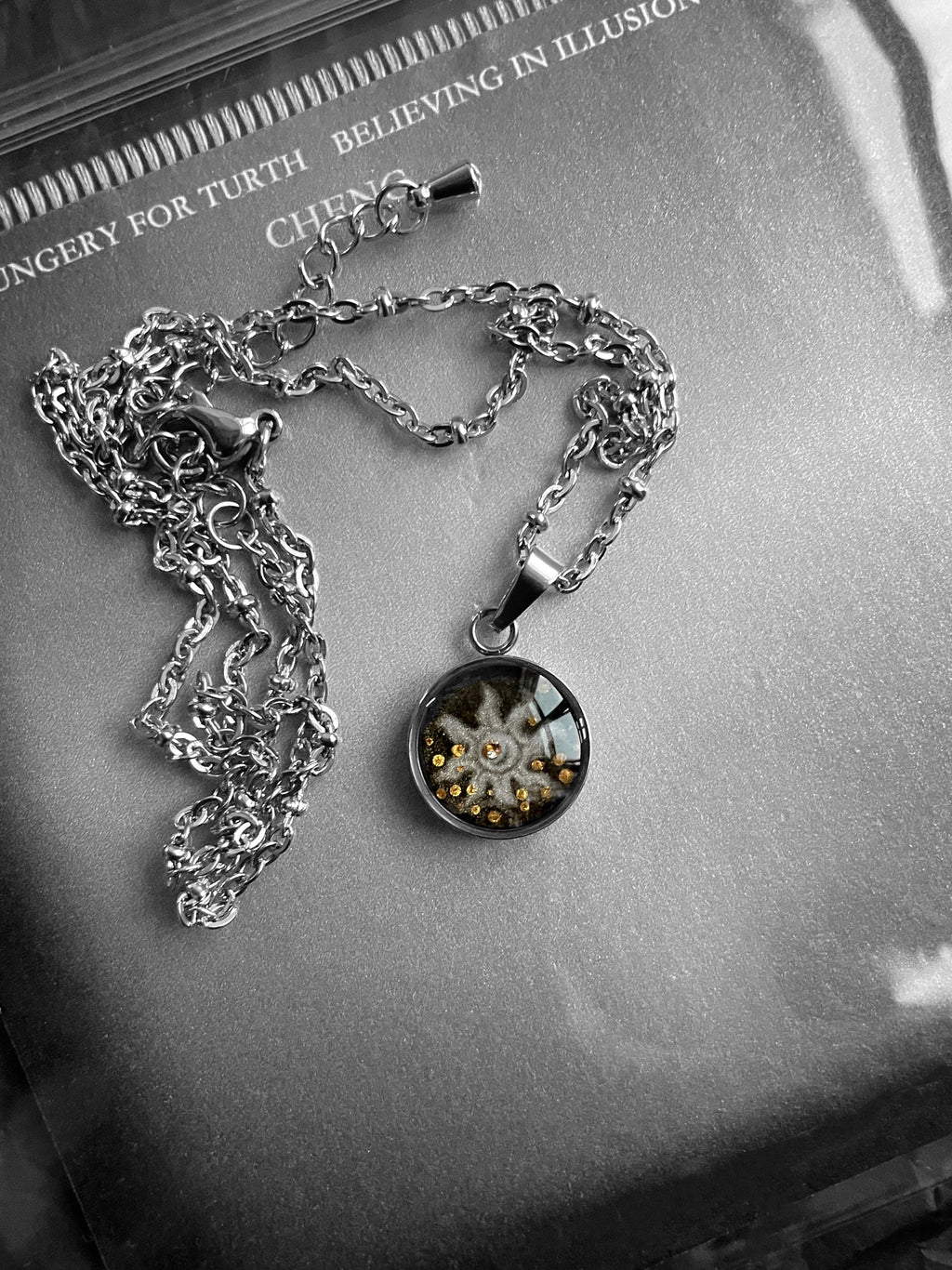 Hand-drawn Ink Painting Necklace