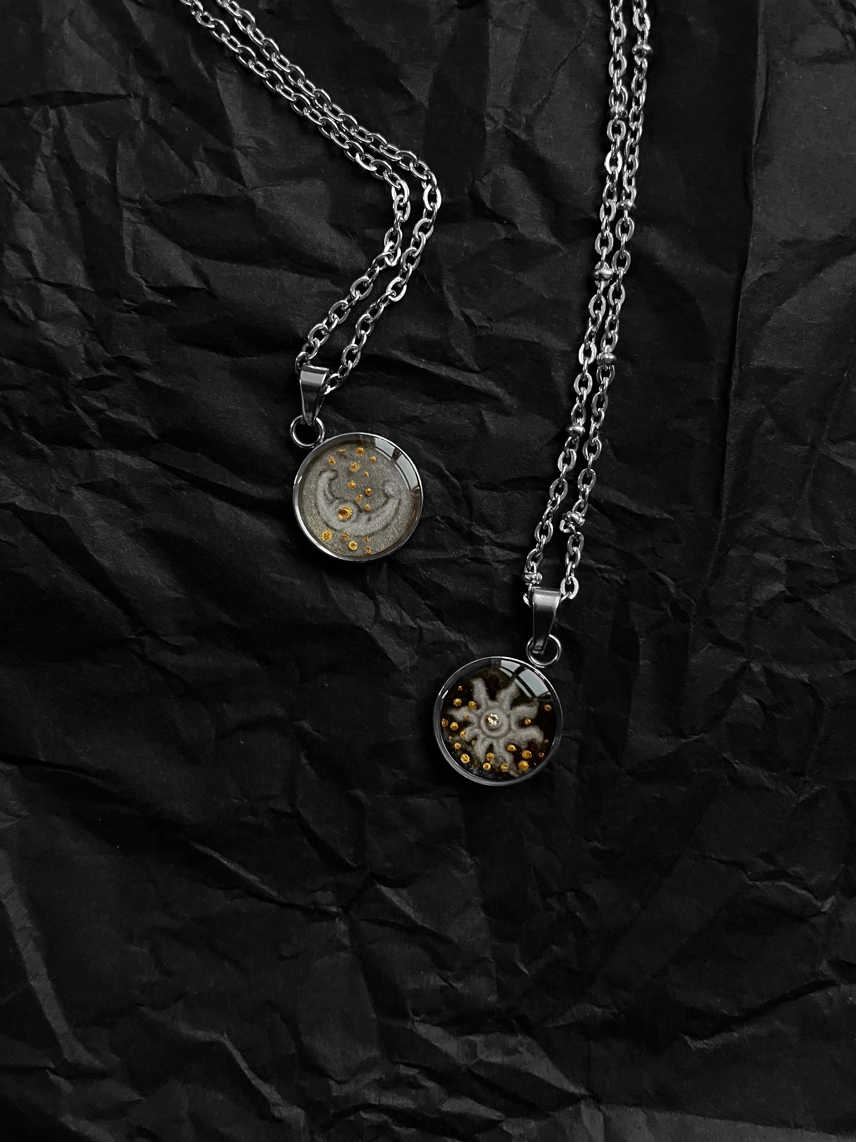 Hand-drawn Ink Painting Necklace