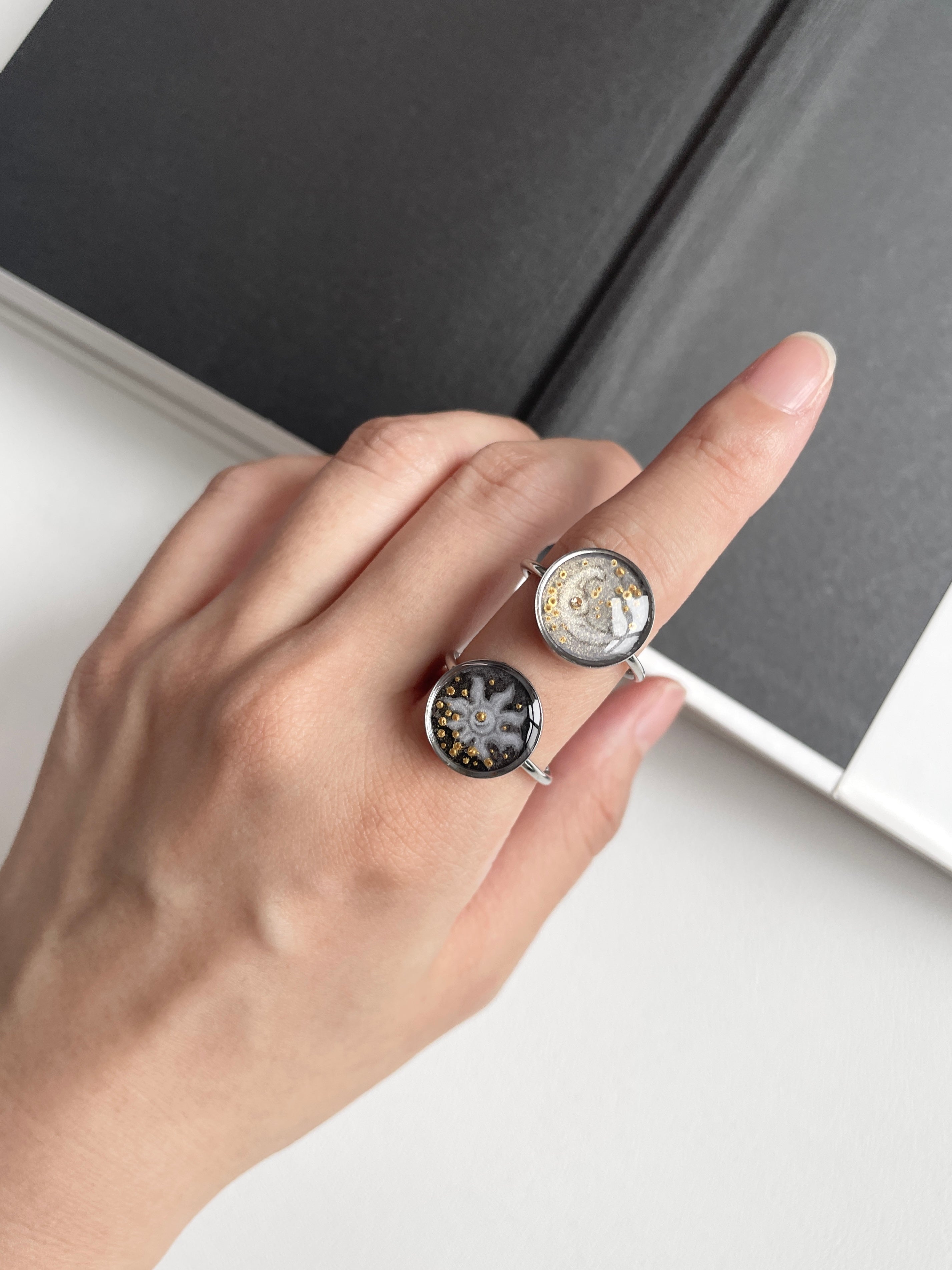 Solar Ink Ring – Gold / Silver