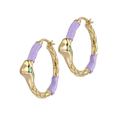 Violet Serpent Hoop Earrings