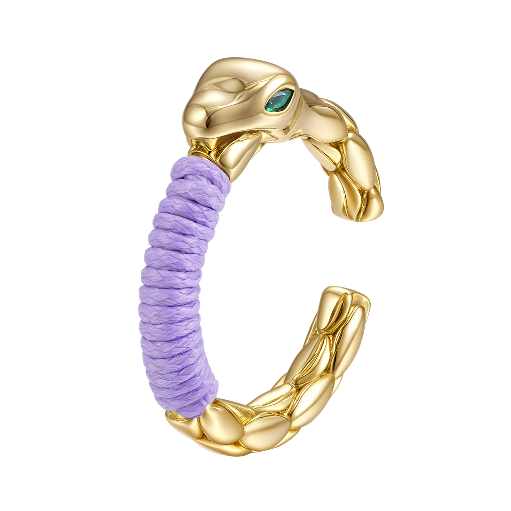 Purple Serpent Open Ring