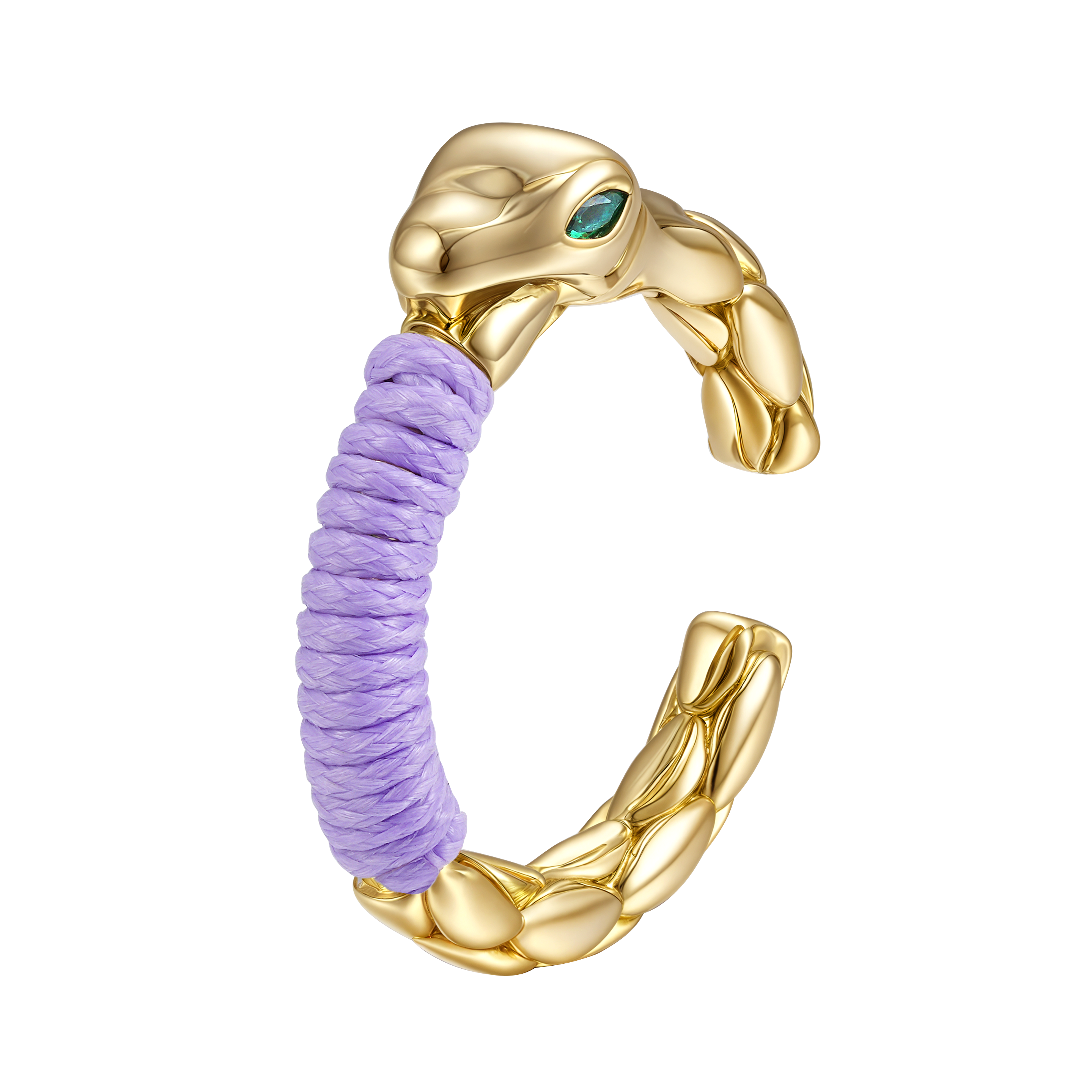 Purple Serpent Open Ring
