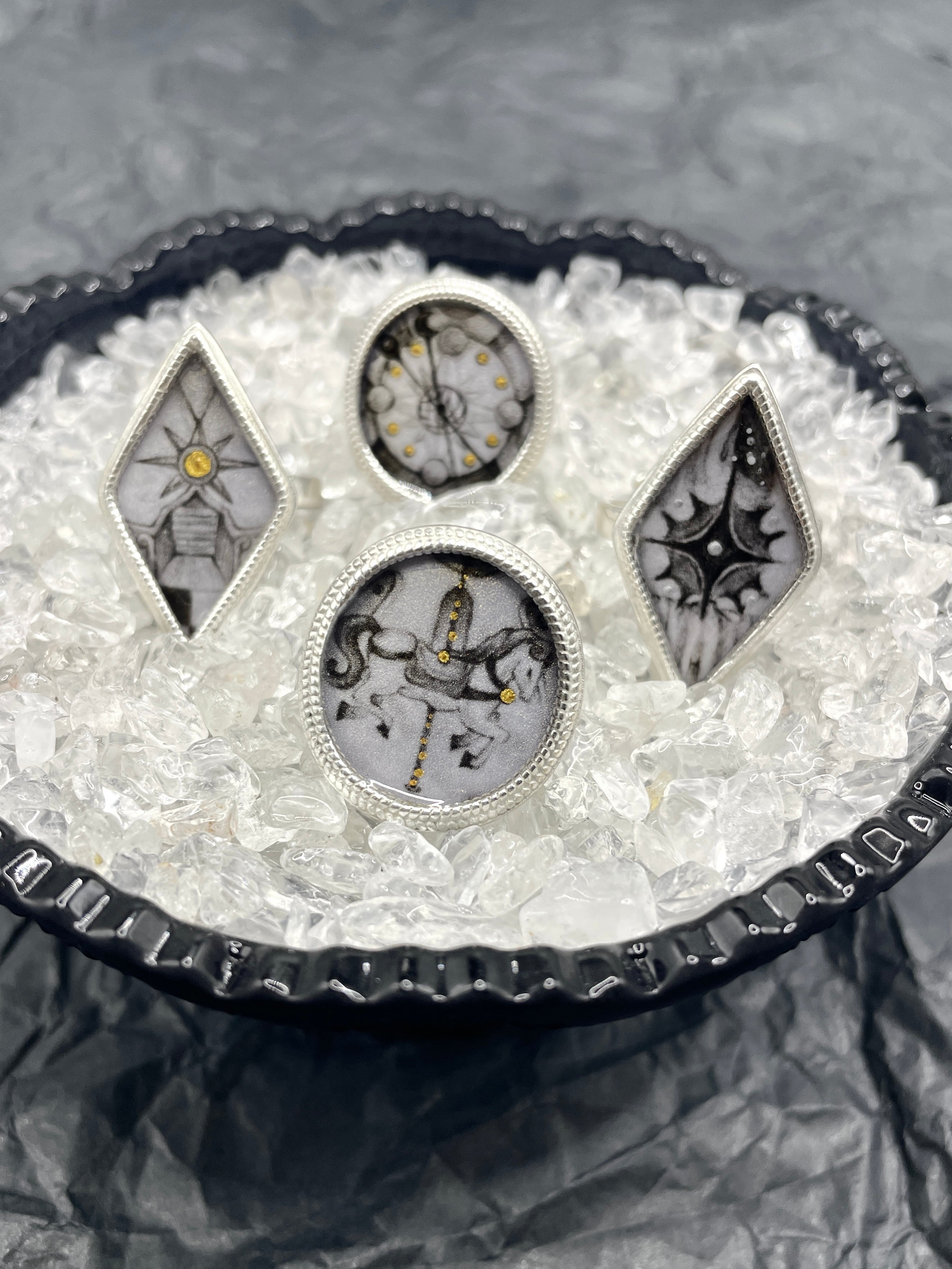 Carousel Ink Silver-Plated Ring