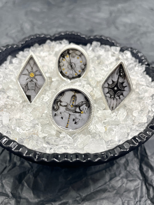 Carousel Ink Silver-Plated Ring