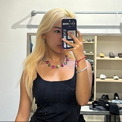 Fuss by Phoebe Rockpool Necklace — Green & Pink