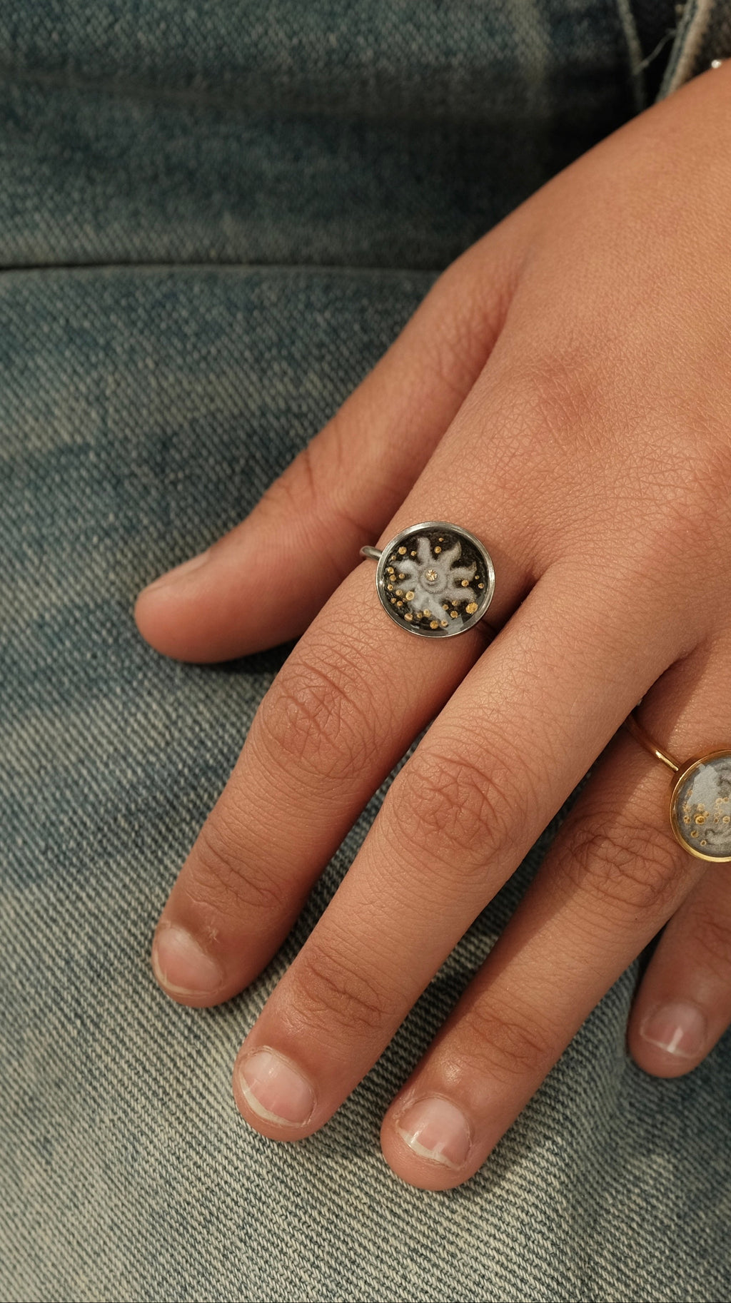 Solar Ink Ring – Gold / Silver