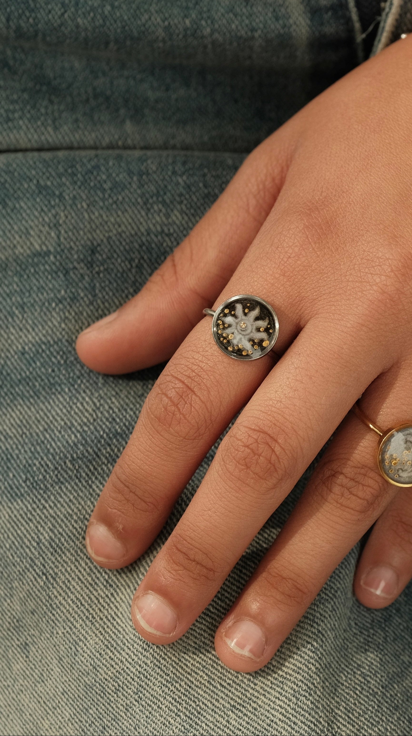Solar Ink Ring – Gold / Silver