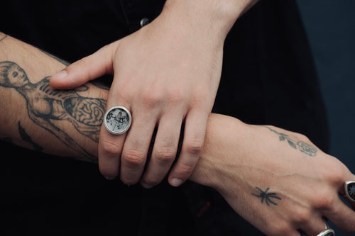 Carousel Ink Silver-Plated Ring