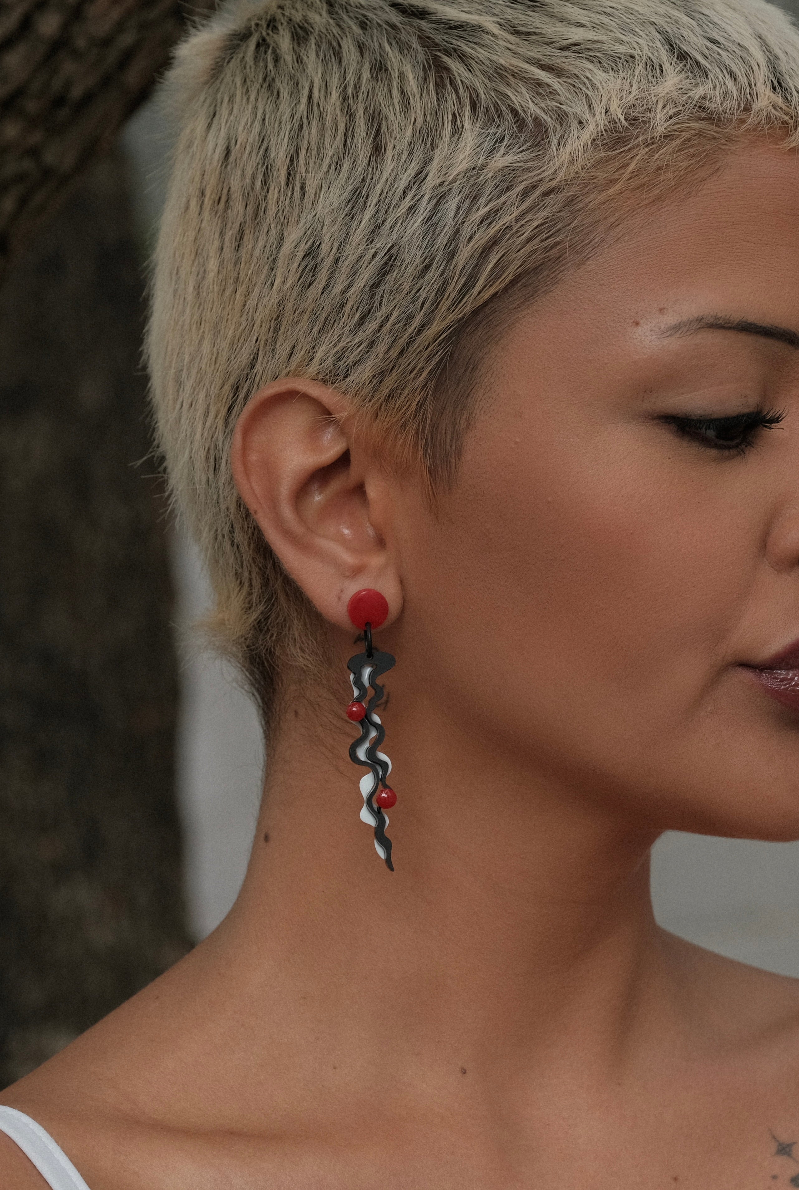 Ripple Acrylic Drop Earrings