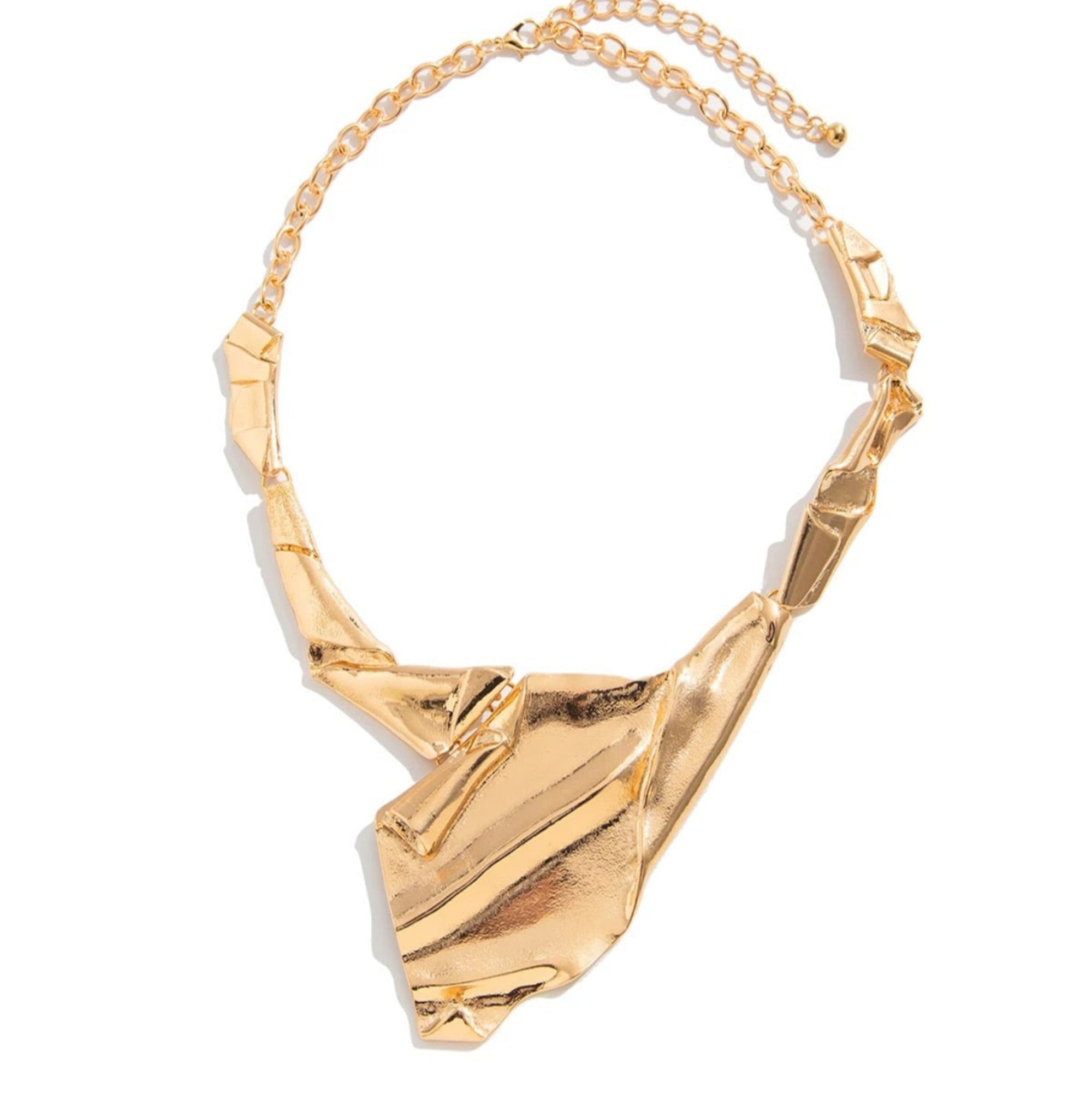Edgy Retro Irregular Metal Necklace