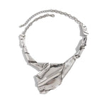 Edgy Retro Irregular Metal Necklace