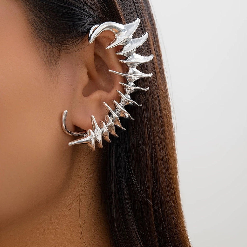 Edgy Spine-Inspired Ear Cuff (Left Ear)
