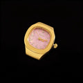 Time Capsule Clock Ring - gold