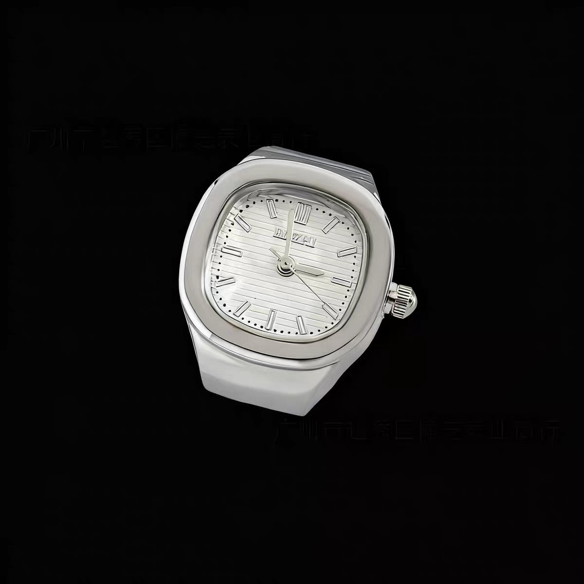 Time Capsule Clock Ring - Silver