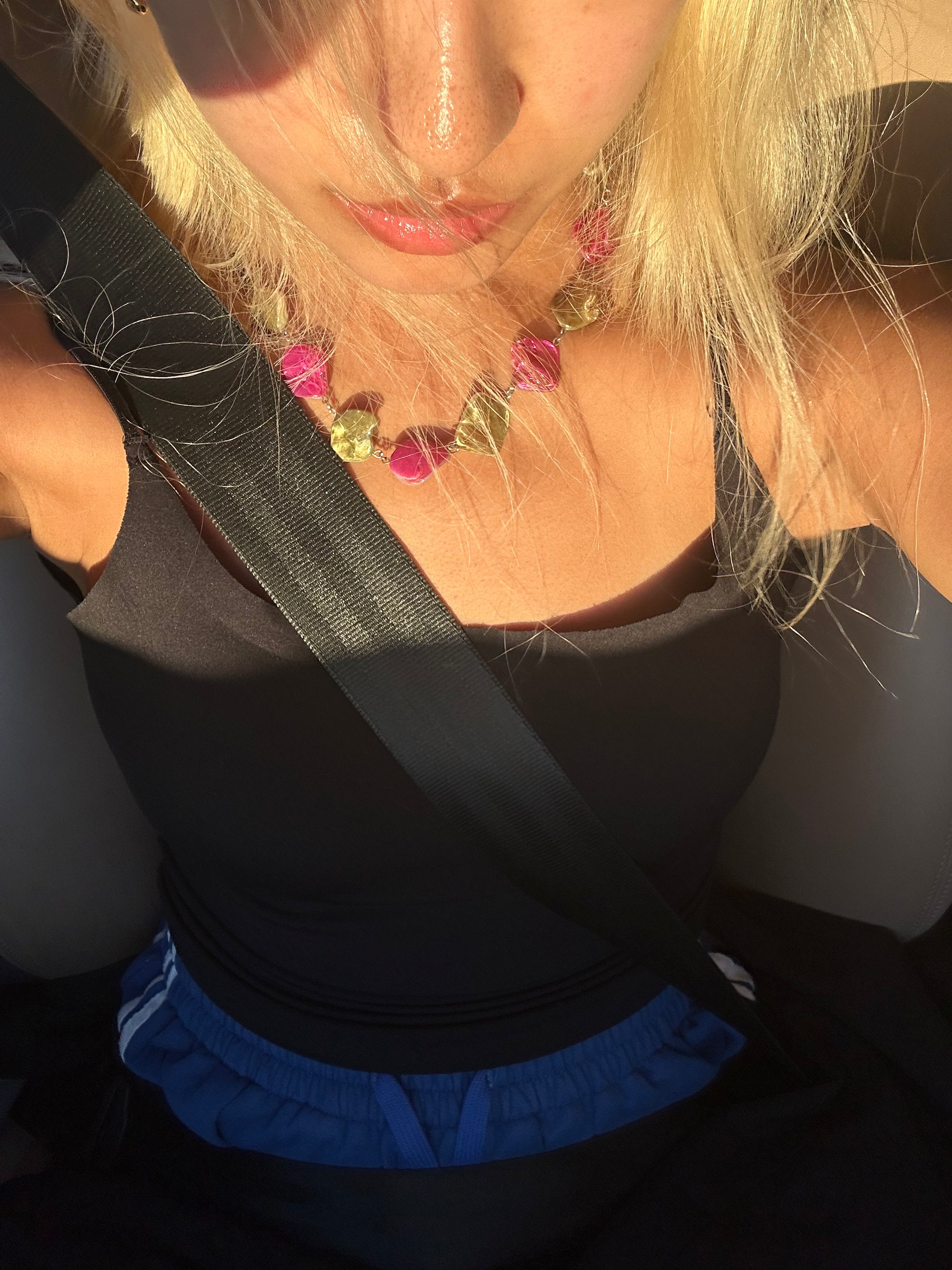 Fuss by Phoebe Rockpool Necklace — Green & Pink