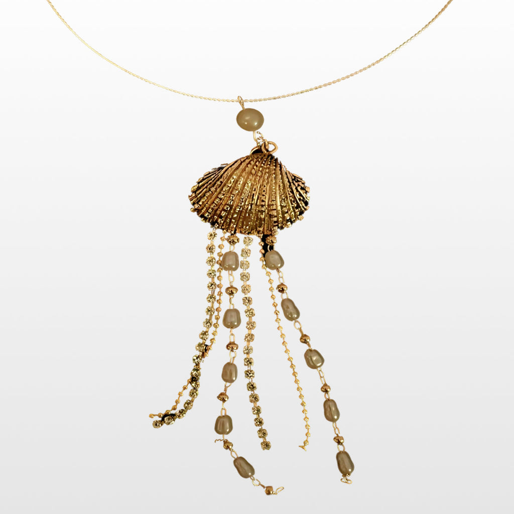 Jellyfish seashell necklace