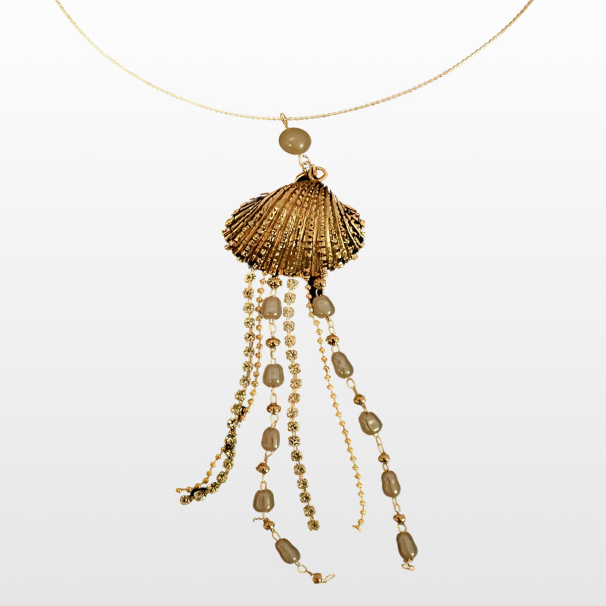 Jellyfish seashell necklace