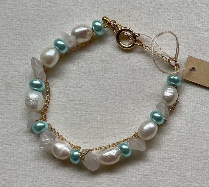 Upcycled Pearl Bracelet