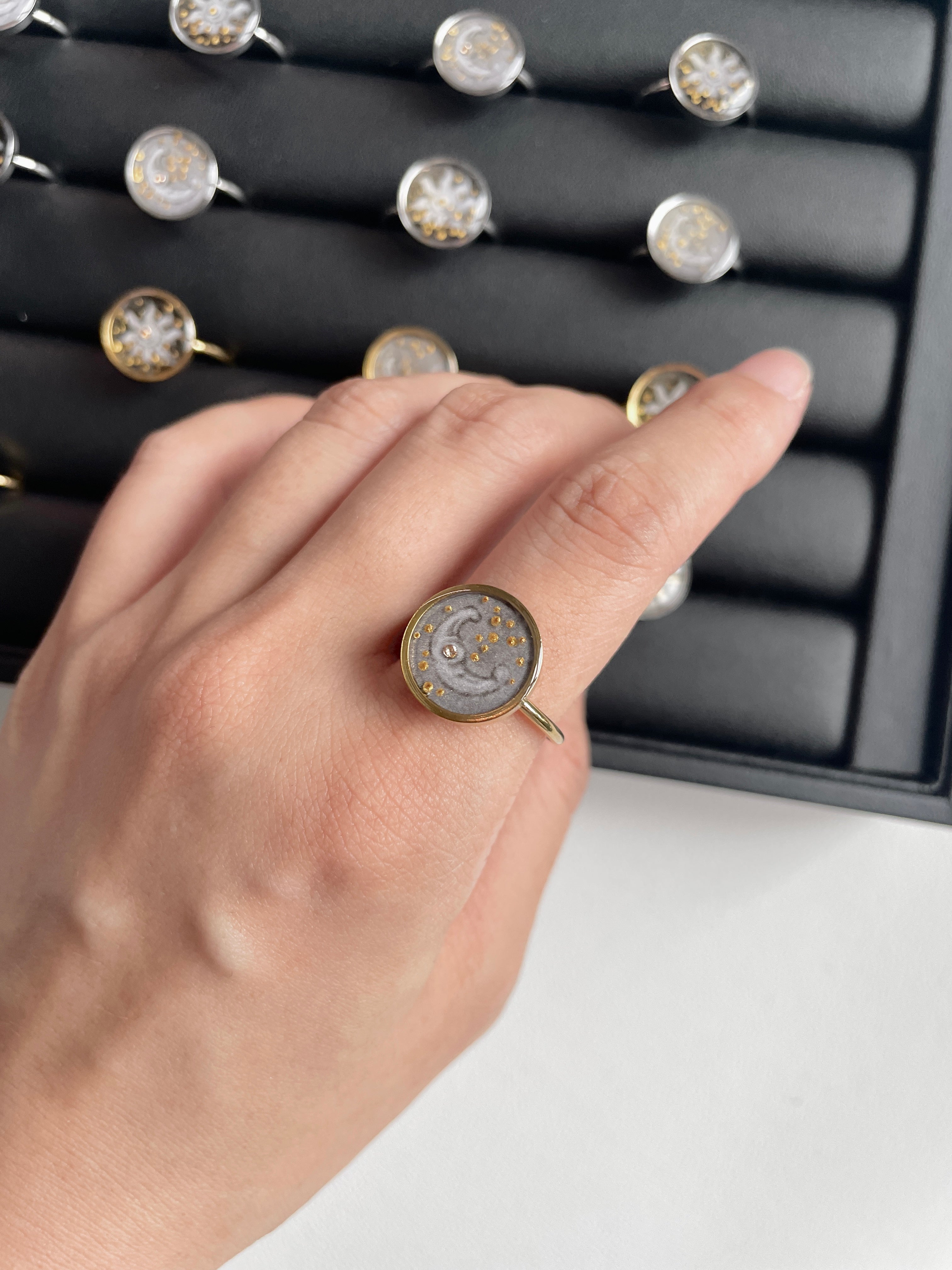 Solar Ink Ring – Gold / Silver