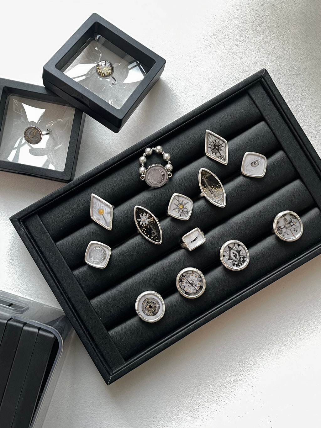 Sun Key Silver-Plated Ink Ring