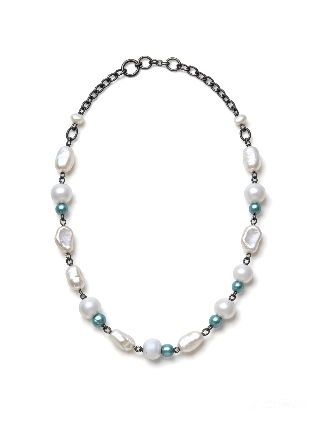 Fuss by Phoebe Sunday Necklace — Blue & White