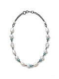 Fuss by Phoebe Sunday Necklace — Blue & White